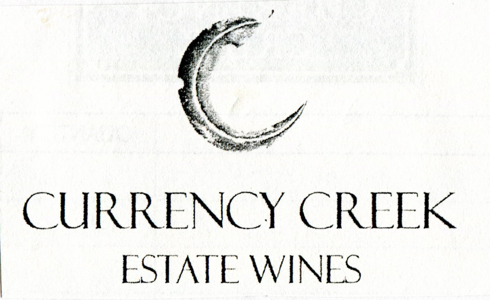 Currency Creek Winery label